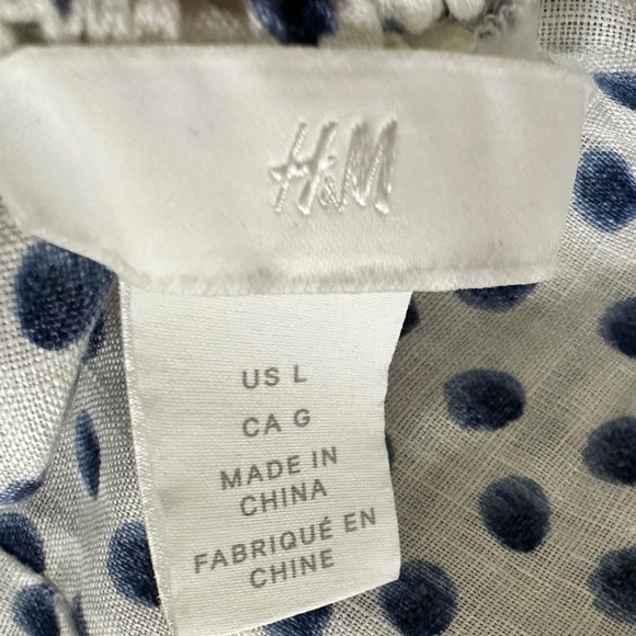 H&M NWOT Linen Top (L) - Picture 5 of 9